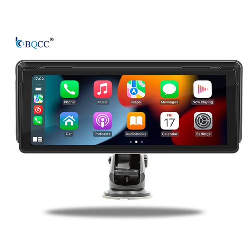 BQCC 10,26 colio IPS jutiklinis ekranas nešiojamas automobilinis grotuvas belaidis „Carplay“ „Android Auto“ „Mirrorlink“ dvigubas laikiklis išmanusis stereofoninis automobilio ekranas