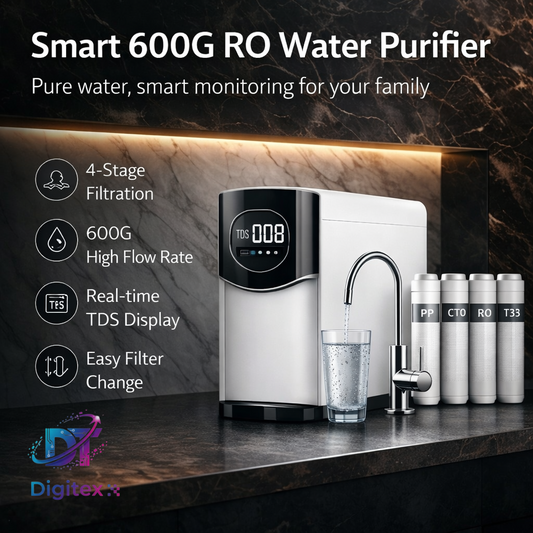 Smart 600G Reverse Osmosis Water Purifier – 4-Stage RO System with LED TDS Display