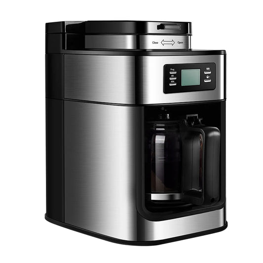 Petrus PE3200 Drip Coffee Maker – 10-Cup Stainless Steel with Built-In Grinder