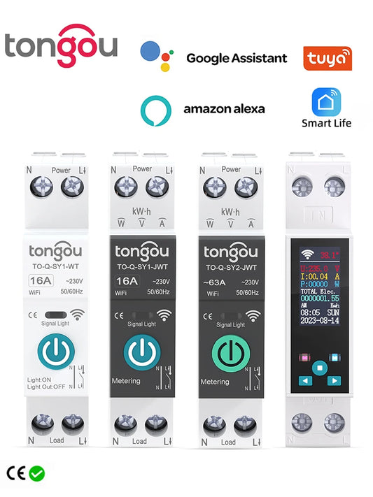 Smart WiFi DIN Rail Circuit Breaker – Energy Monitoring & Remote Control