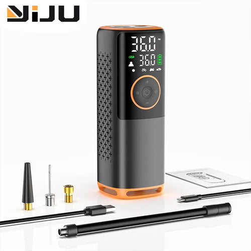 160 PSI nešiojamas padangų pripūtimo oro kompresorius su padangų slėgio matuokliu automobilių, dviračių, motociklų padangoms, kamuoliams ir kt.