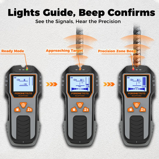 6IN1 Metal Stud Detector Digital Wall Scanner Detector Finder Multifunctional AC Wires Wood Metal Cable Finder withPosition Hole