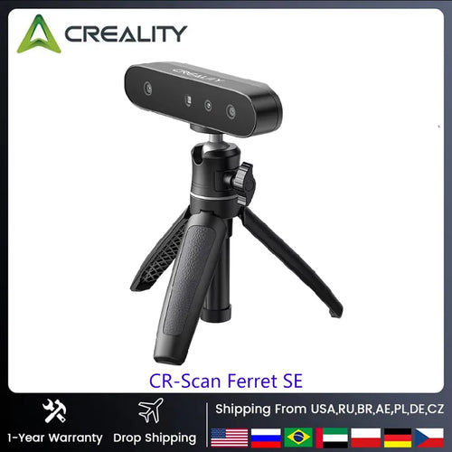 „Creality CR-Scan Ferret SE“ 3D skaitytuvas, nešiojamas, 30 kadrų per sekundę, greitas nuskaitymas, 24 bitų spalvotas nuskaitymas, 0,05 mm tikslumas.