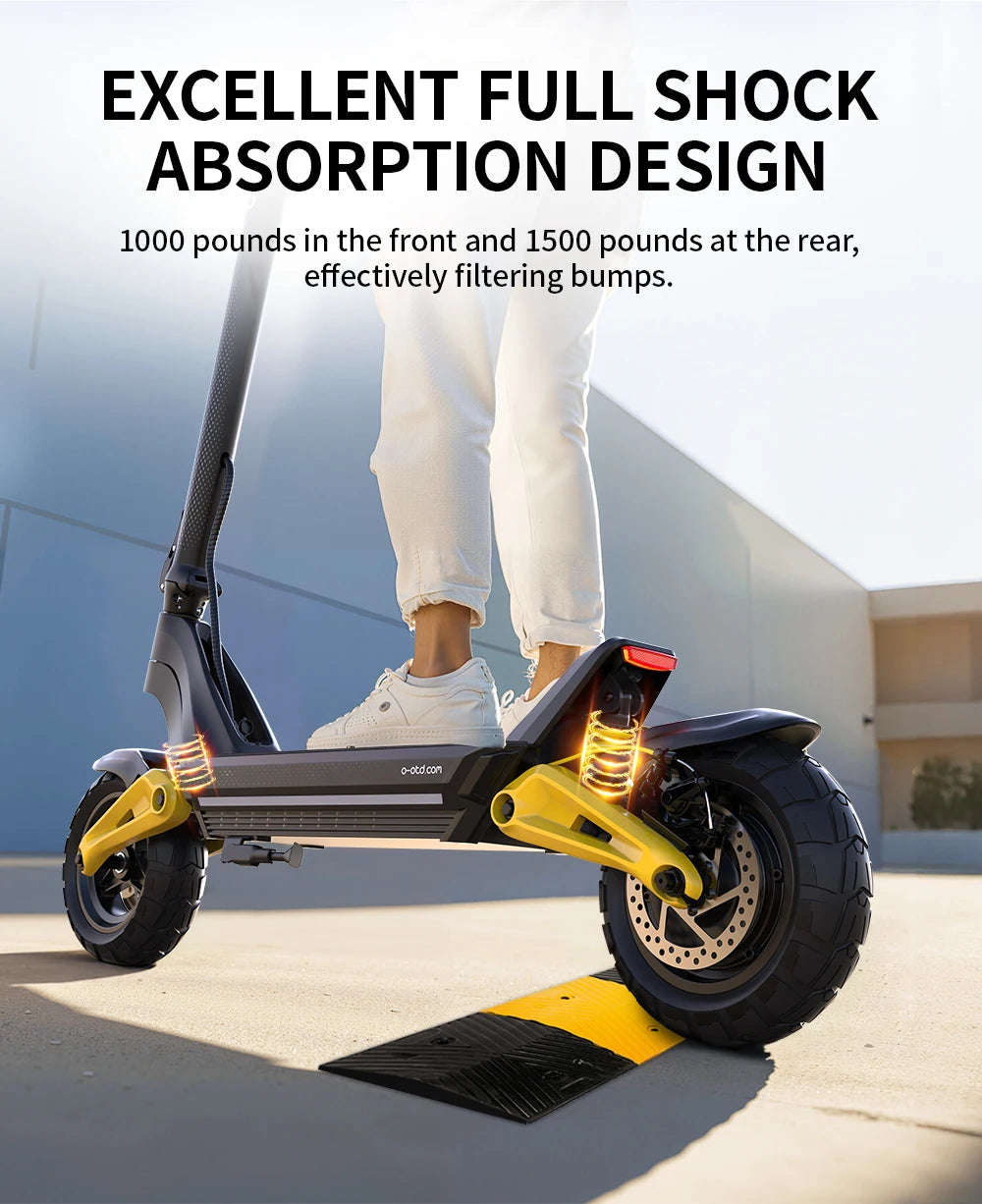 OOTD S10 Electric Scooter – 10" Tires, 1400W, Dual Suspension, 70 km Range