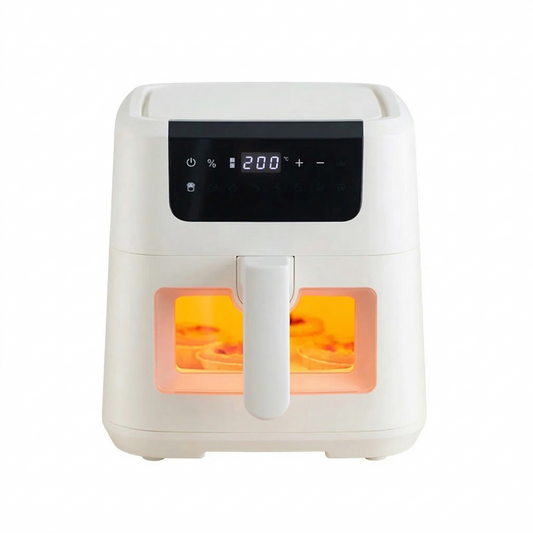 Digitex AirChef 5L – Glass Bowl Non-Stick Air Fryer Oven with Touch LED Display (Oil-Free Cooking)