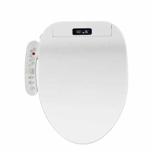 Smart Heated Bidet Toilet Seat with Remote & LED Display – Instant Warm Water, Air Dryer & Eco Mode