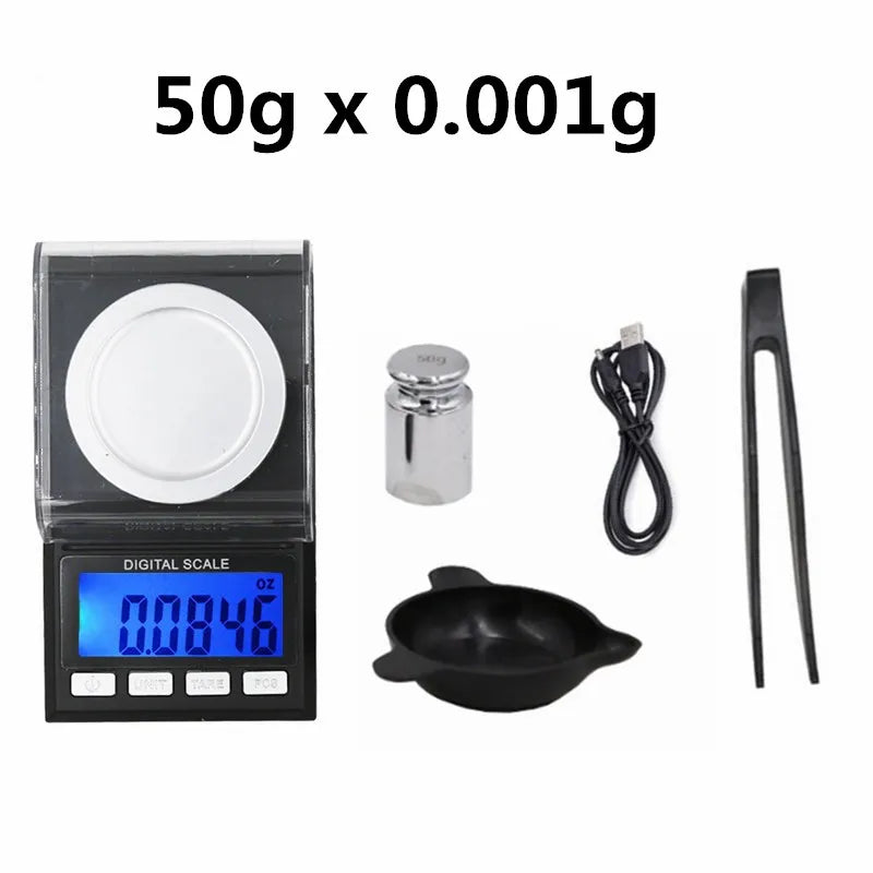 100 g / 50 g elektroninės svarstyklės, didelio tikslumo, 0,001 g skaitmeninės papuošalų svarstyklės, LCD, deimantinis laboratorinis svoris, miligramas, kišeninis svoris. 40 % nuolaida.