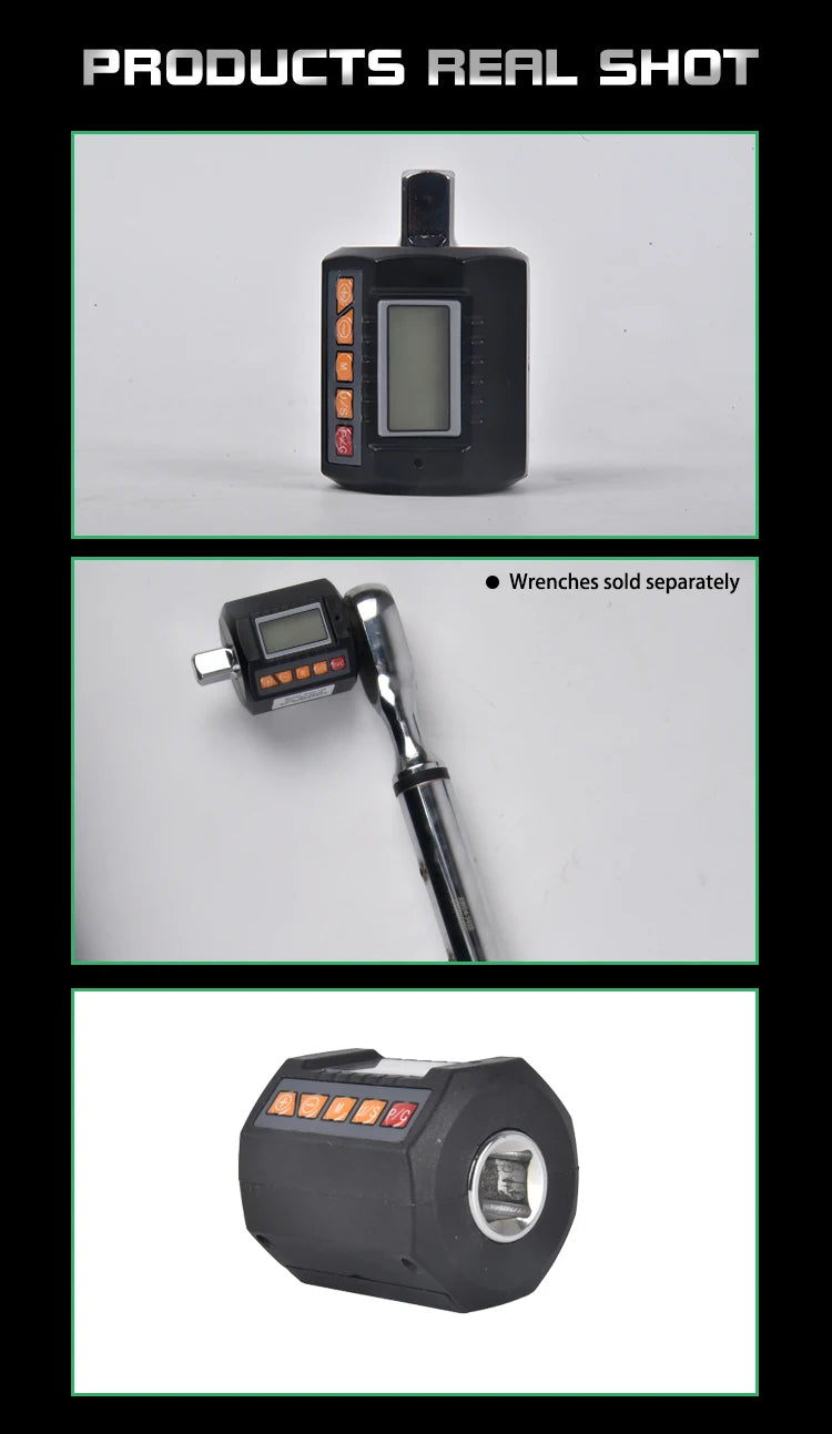 1/2" 1/4 3/8 Регулируемый динамометрический ключ, набор из 3 предметов, цифровой адаптер динамометрического ключа, головка динамометрического ключа, набор для велосипеда, автомобильного ремонта, велосипеда