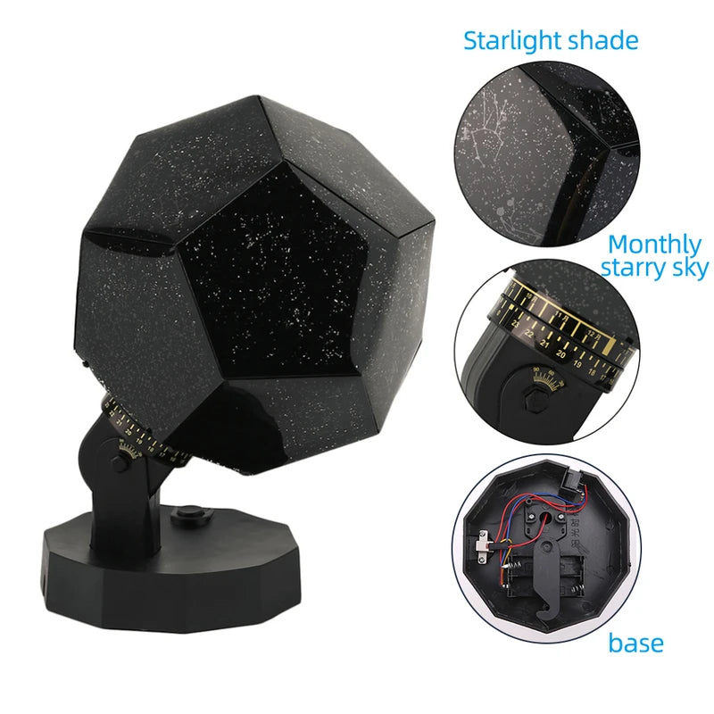 3D Ночник «Звездное небо» LED Романтическая лампа в виде звездного неба, космическая проекция для детей, подарок для дома и вечеринки