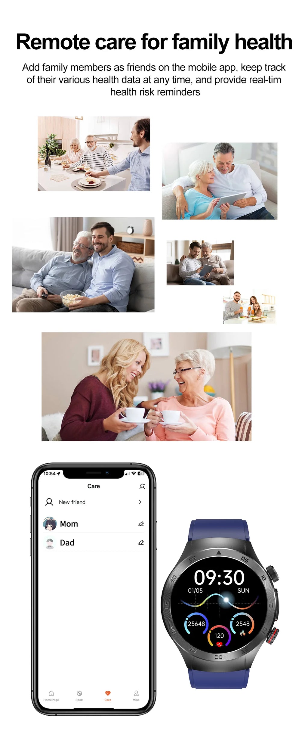 2026 m. naujas neinvazinis lazerinis gydymas, trijų aukštų išmanusis laikrodis, safyro ekranas, kraujo riebalai, šlapimo rūgštis, EKG, sveikatos diagnozė, išmanusis laikrodis