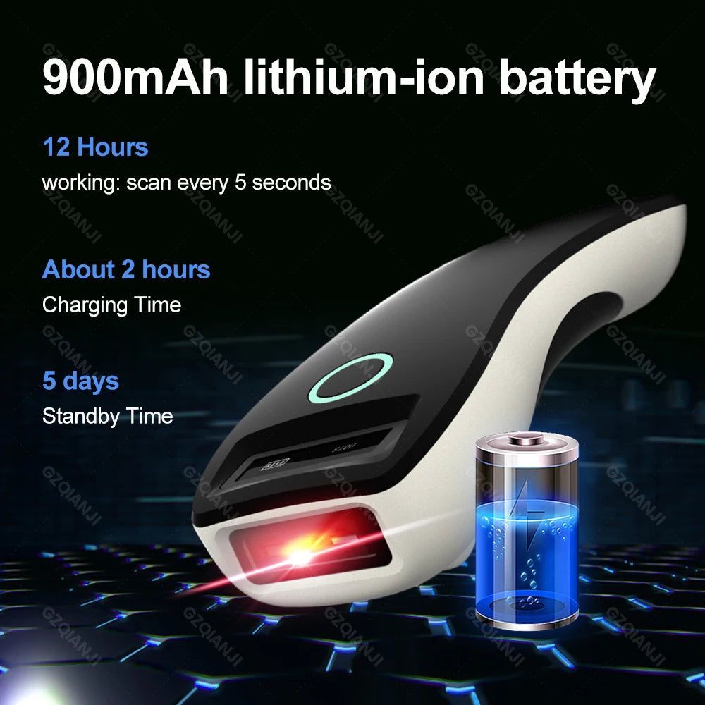 2D Barcode Scanner Mini 3-in-1 Usb Bluetooth 2.4G Wireless Portable 1D 2D QR Code Data Matrix PDF417 Reader & Storage Function