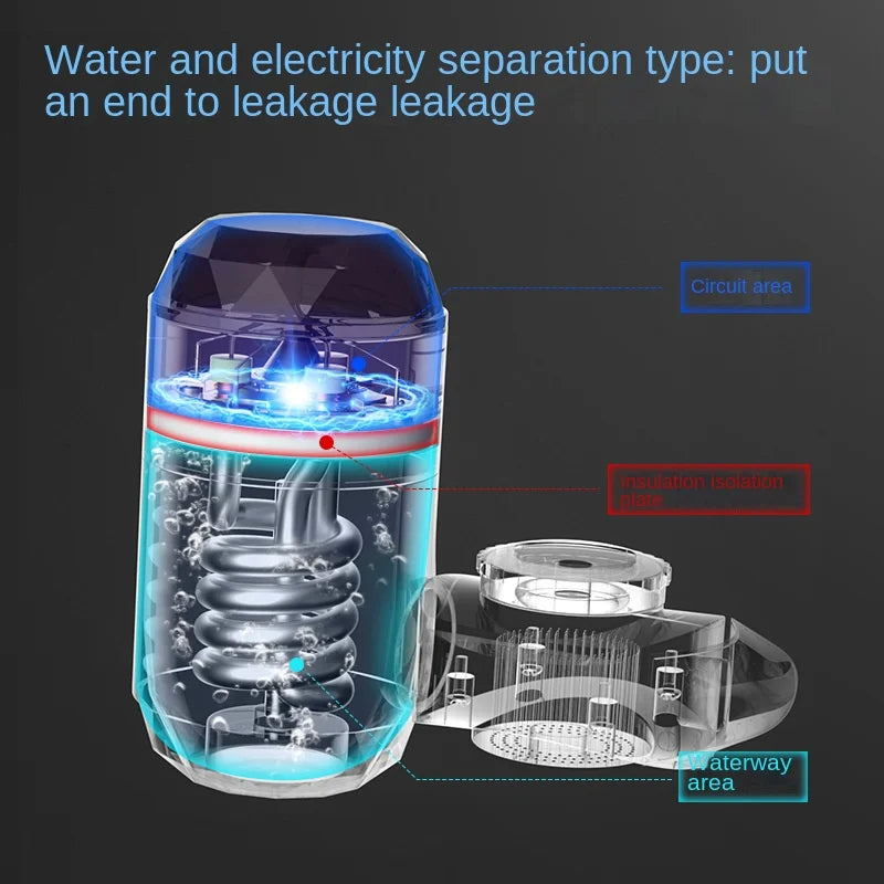 3000W Electric Tankless Instant Hot Water Heater Faucet for Kitchen with Temperature Display Hot Cold Tap