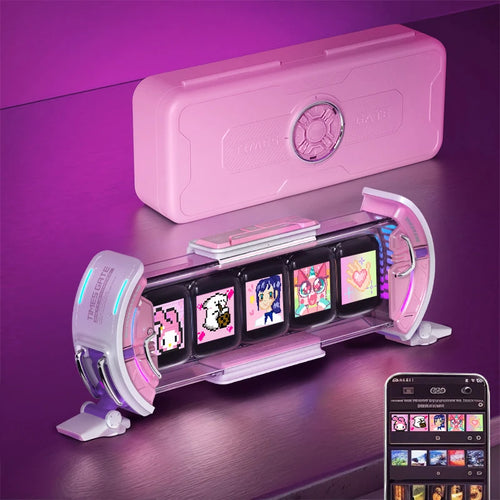 „Divoom Times Gate“ suteikia žaidimų skaitmeninį laikrodį, „pasidaryk pats“ ekrano valdymą, orų prognozę, akcijų rinką / valiutos kursą, darbalaukio dekorą.