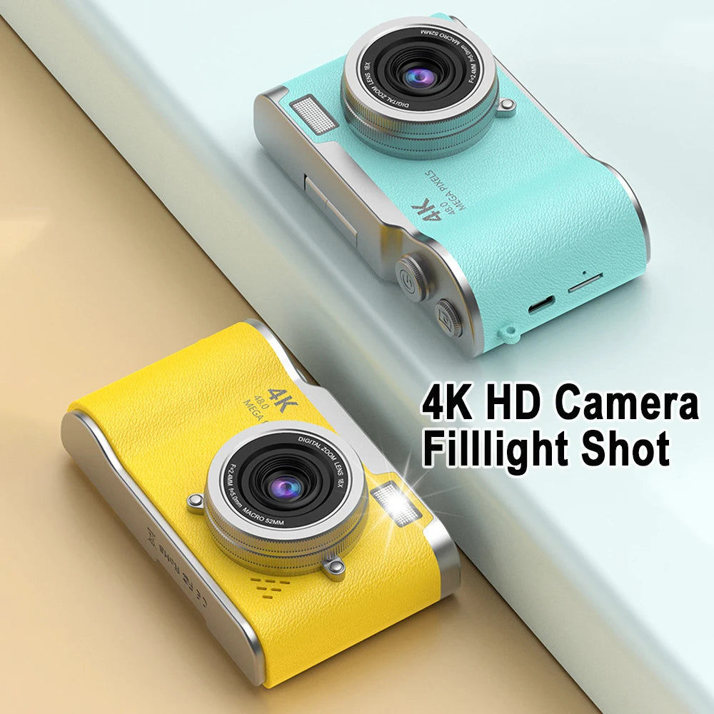 4K Digital Camera 48MP Kid Camera Autofocus Vlogging Camera 2.4inches Flip the screen 180 ° for Kid Adult Beginners Portable Cam