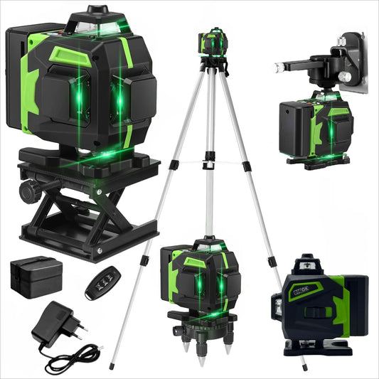 16-Line 360° Green Laser Level – Self-Leveling Professional Alignment Tool