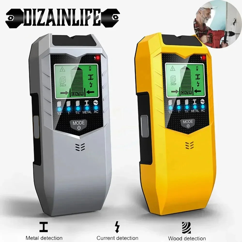 5 in 1 LCD Electronic Detector Edge Center Wood Current Metal AC Live Wires Detection SH402 Wall Stud Finder Sensor Wall Scanner