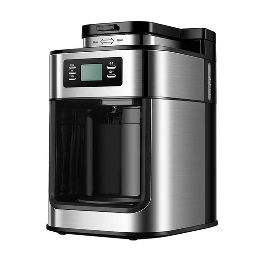 Petrus PE3200 Drip Coffee Maker – 10-Cup Stainless Steel with Built-In Grinder