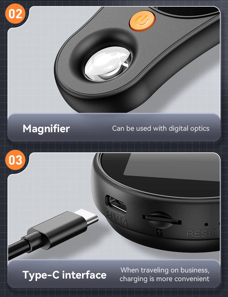 2.0inch 500X Digital Microscope 1080P Video Coin Microscopio with Magnifying Glass Wiht 8Leds for Electronics Repair