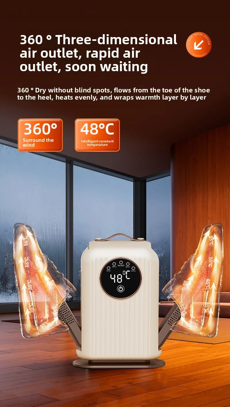 2025 NEW Electric Footwear Dryer: For Shoes & Boots, Quick Dry, Deodorizer, Waterproof, with Timer & 48℃ Constant Temperature