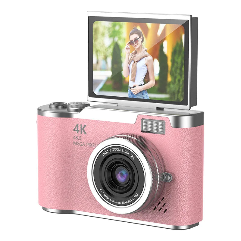 4K Digital Camera 48MP Kid Camera Autofocus Vlogging Camera 2.4inches Flip the screen 180 ° for Kid Adult Beginners Portable Cam