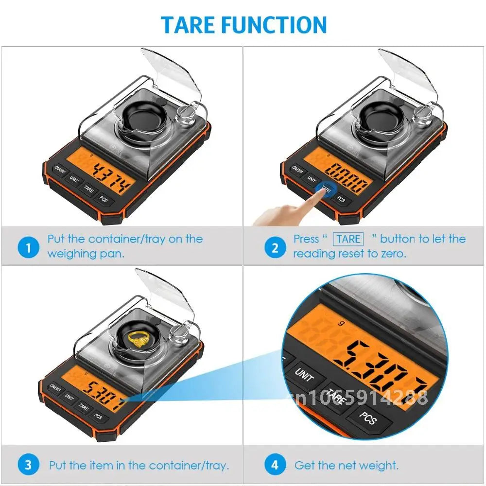 Портативные цифровые миллиграммовые весы на 50 г, точная градуировка 0,001 г, профессиональные карманные весы с калибровочными гирями на 50 г и пинцетом.