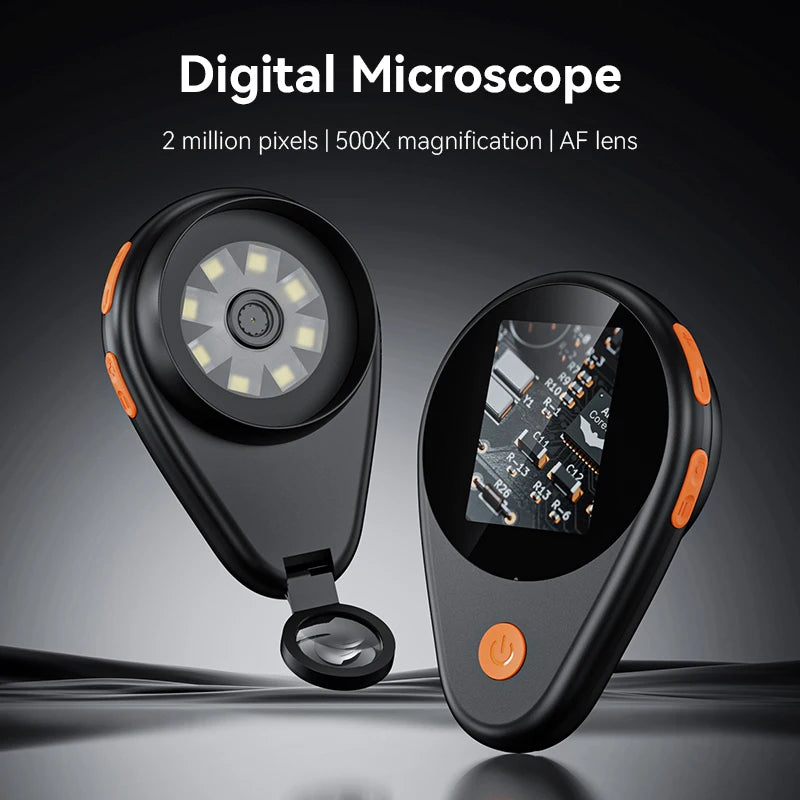 2.0inch 500X Digital Microscope 1080P Video Coin Microscopio with Magnifying Glass Wiht 8Leds for Electronics Repair
