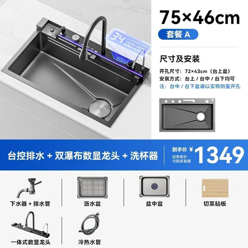 Nerūdijančio plieno kriauklė Didelė vienguba kriauklė Daugiafunkcinė buitinė virtuvė Daržovių dubuo Kriauklė IndaplovėAsmt52