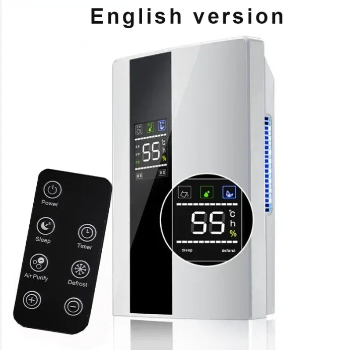2025 New Dehumidifier Moisture Absorber Household Mute Bedroom Basement Remote Control Timing External Water Pipe