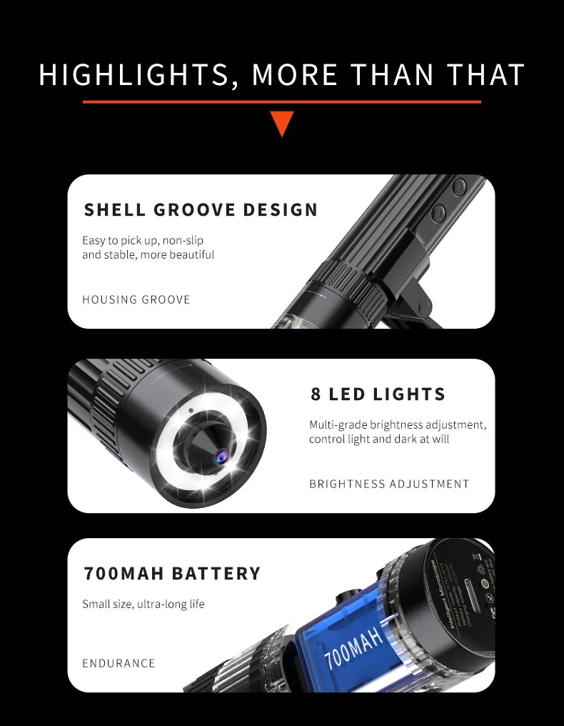 1000X Magnification Digital Microscope 1080p USB Electron Microscopios 8 LED Light Video Photo for Electronics Repair PCB PC