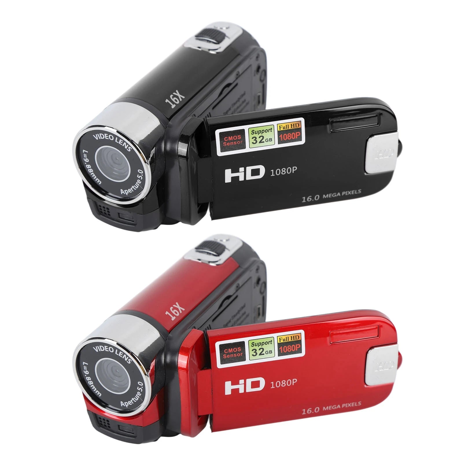 4K 48MP Ultra HD Digital Camcorder 2.7in 180° Rotatable Screen 16X Digital Zoom Video Camera for Vlogging Travel with USB Cable