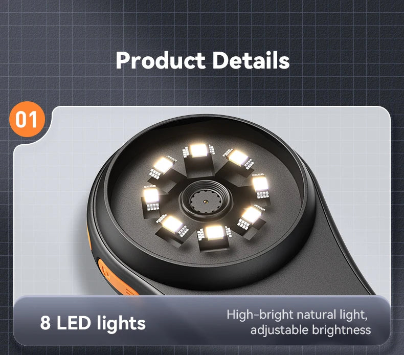 2.0inch 500X Digital Microscope 1080P Video Coin Microscopio with Magnifying Glass Wiht 8Leds for Electronics Repair