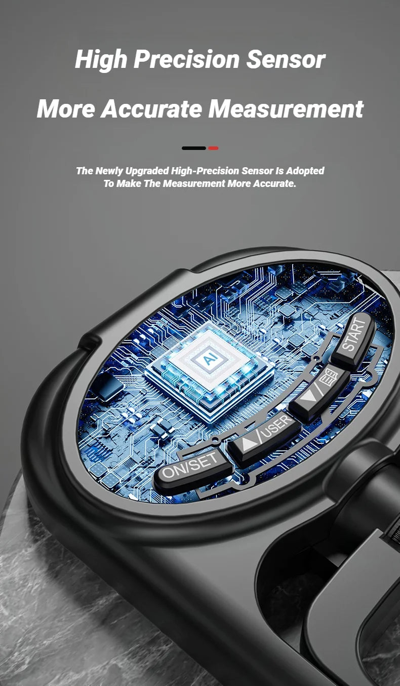 Измеритель силы хвата с ЖК-экраном 265 фунтов/120 кг для мужчин и женщин, цифровой ручной динамометр для тренировок, перезаряжаемый, двойного назначения.