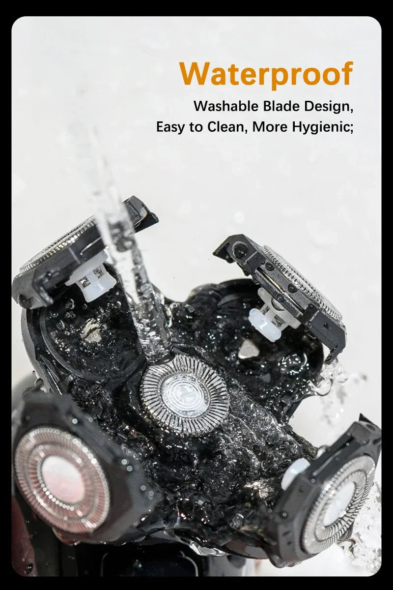 5 IN 1 elektrinis skustuvas, elektrinis skustuvas, įkraunamas skutimosi aparatas vyrams, barzdos skustuvas, drėgnas ir sausas, dvigubo naudojimo, vandeniui atsparus, greitas įkrovimas