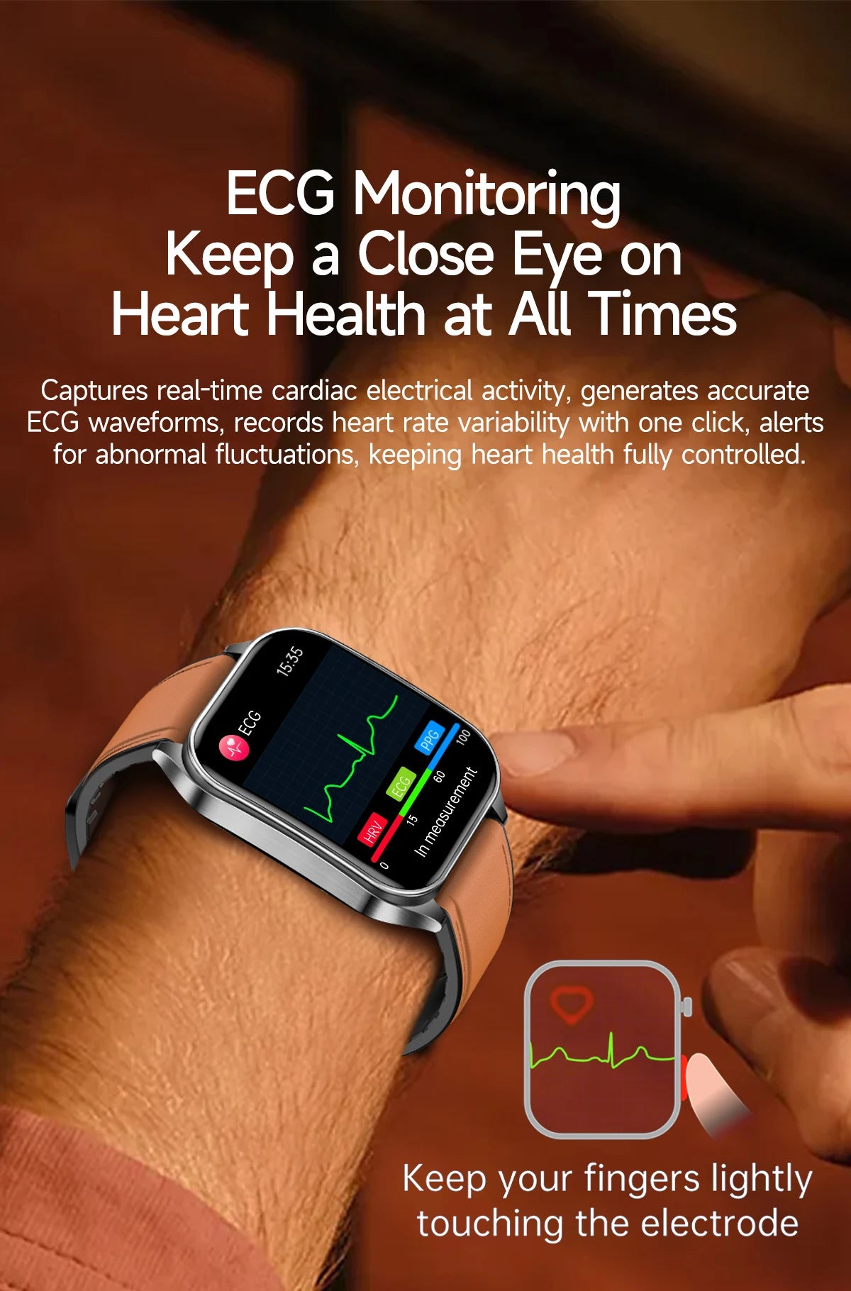 2026 m. Naujas dirbtinio intelekto mokslas Diagnostika EKG Sveikata Išmanusis laikrodis Vyrams Kraujospūdis Lipidai Šlapimo rūgštis Lazerinė terapija Sveikata Išmanioji apyrankė Vyrams