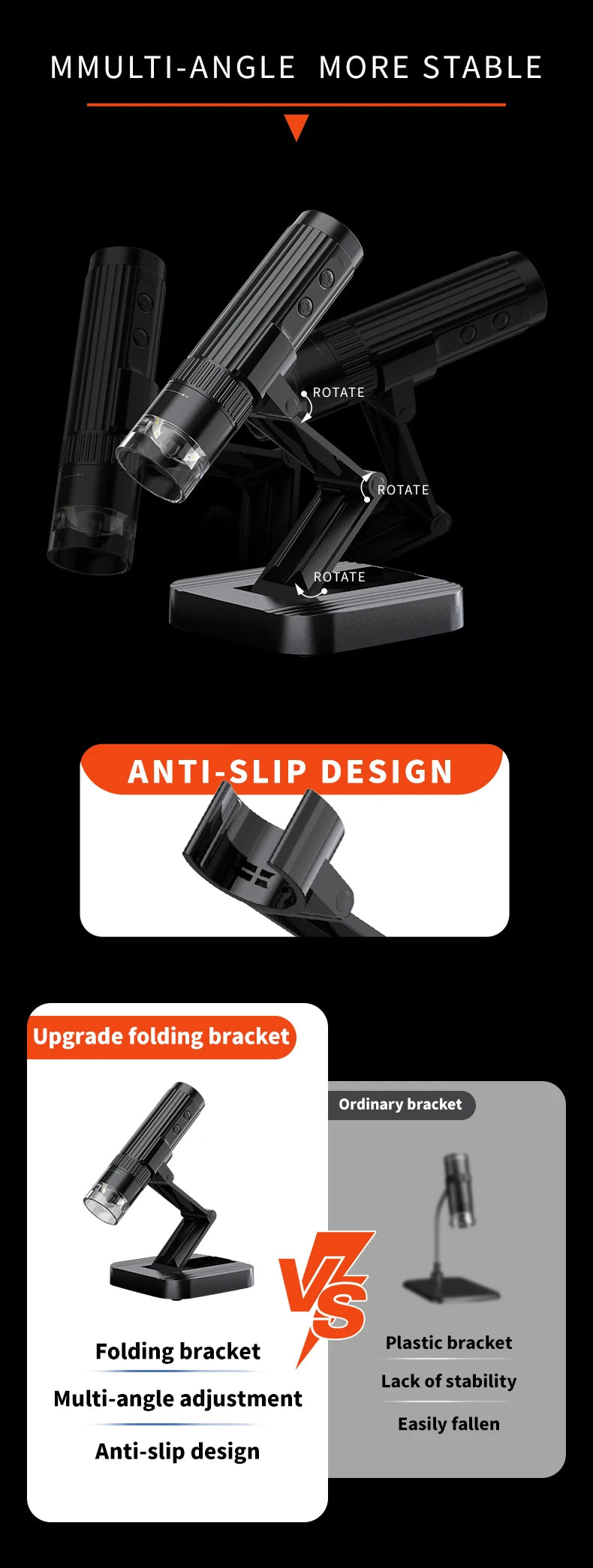 1000X Magnification Digital Microscope 1080p USB Electron Microscopios 8 LED Light Video Photo for Electronics Repair PCB PC