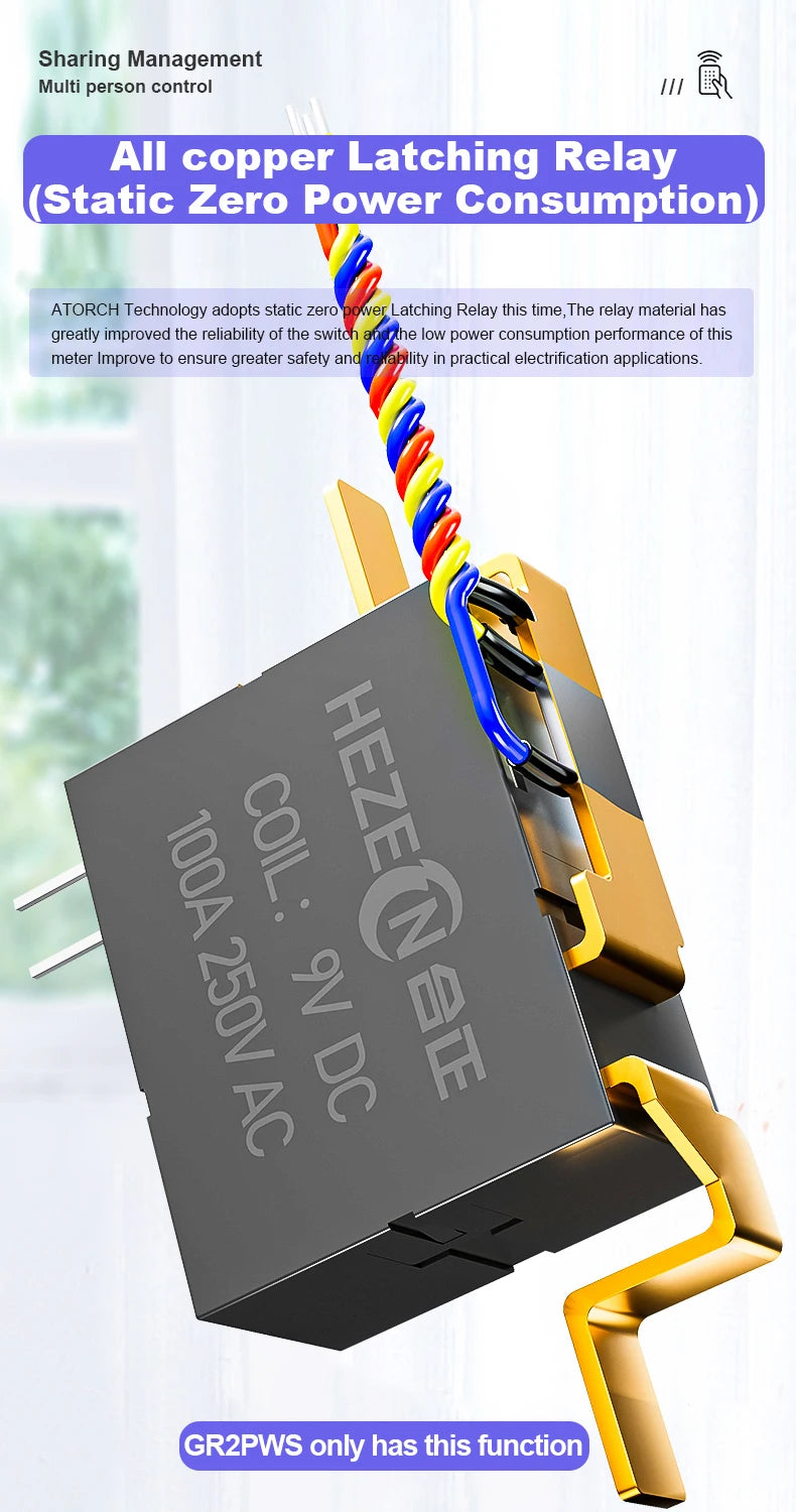 100A „Tuya WiFi“ DIN bėgelio galios ir energijos skaitiklis AC50–320V išmanusis elektros energijos skaitiklis skaitmeninis ekranas su įtampos kreive ir ampermetras GR2PW