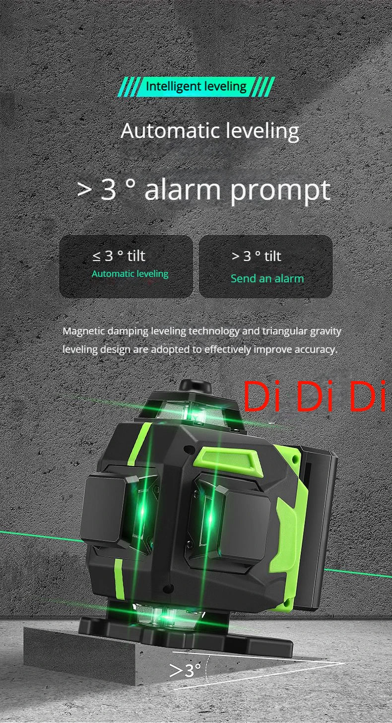 16 Lines Laser Level Green Line SelfLeveling 360 Horizontal And Vertical Professional Building Mini Laser Level