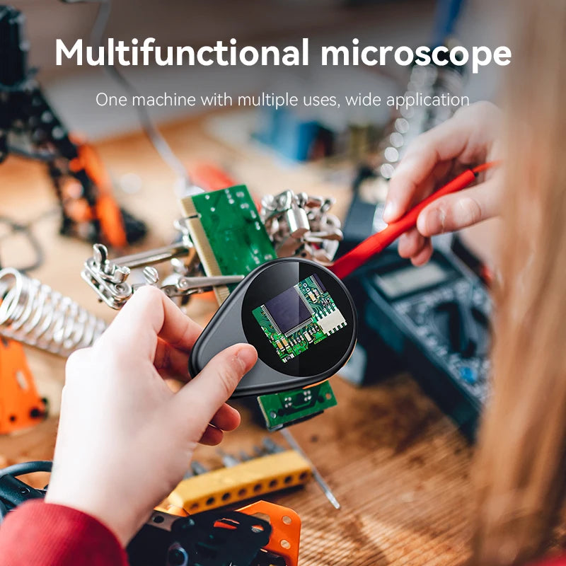 2.0inch 500X Digital Microscope 1080P Video Coin Microscopio with Magnifying Glass Wiht 8Leds for Electronics Repair