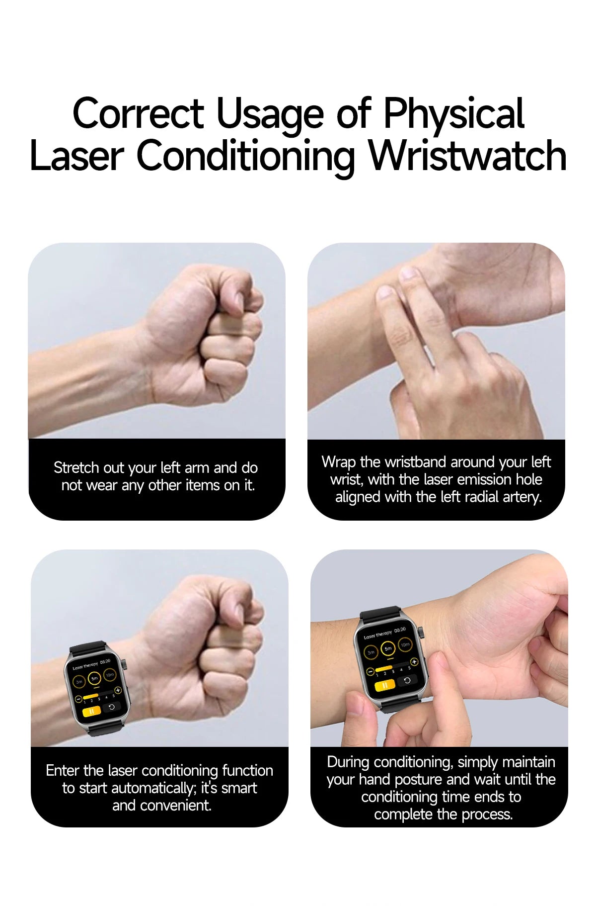 2026 m. Naujas dirbtinio intelekto mokslas Diagnostika EKG Sveikata Išmanusis laikrodis Vyrams Kraujospūdis Lipidai Šlapimo rūgštis Lazerinė terapija Sveikata Išmanioji apyrankė Vyrams