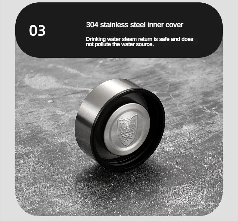 500 ml – 1 litro nerūdijančio plieno termosas su LED temperatūros ekranu, „Sus304“ arbatos ir vandens butelis, termosas, nešiojami puodeliai