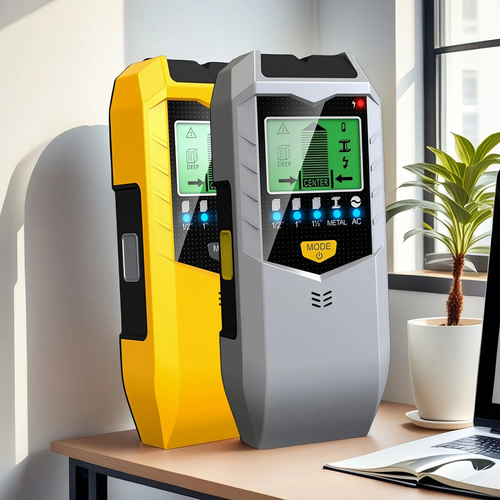 Многофункциональный ручной металлоискатель 5-в-1 для поиска металла, проводов, деревянных балок и электрических токов, точный инструмент для измерения параметров стен.