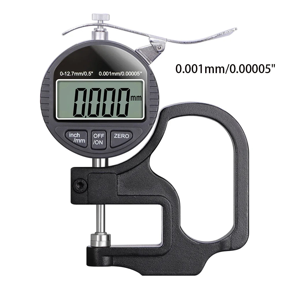 0.01mm/0.001mm Digital Thickness Gauge High-precision LCD Screen Electronic Percentage Micrometer Thickness Meter Measuring Tool