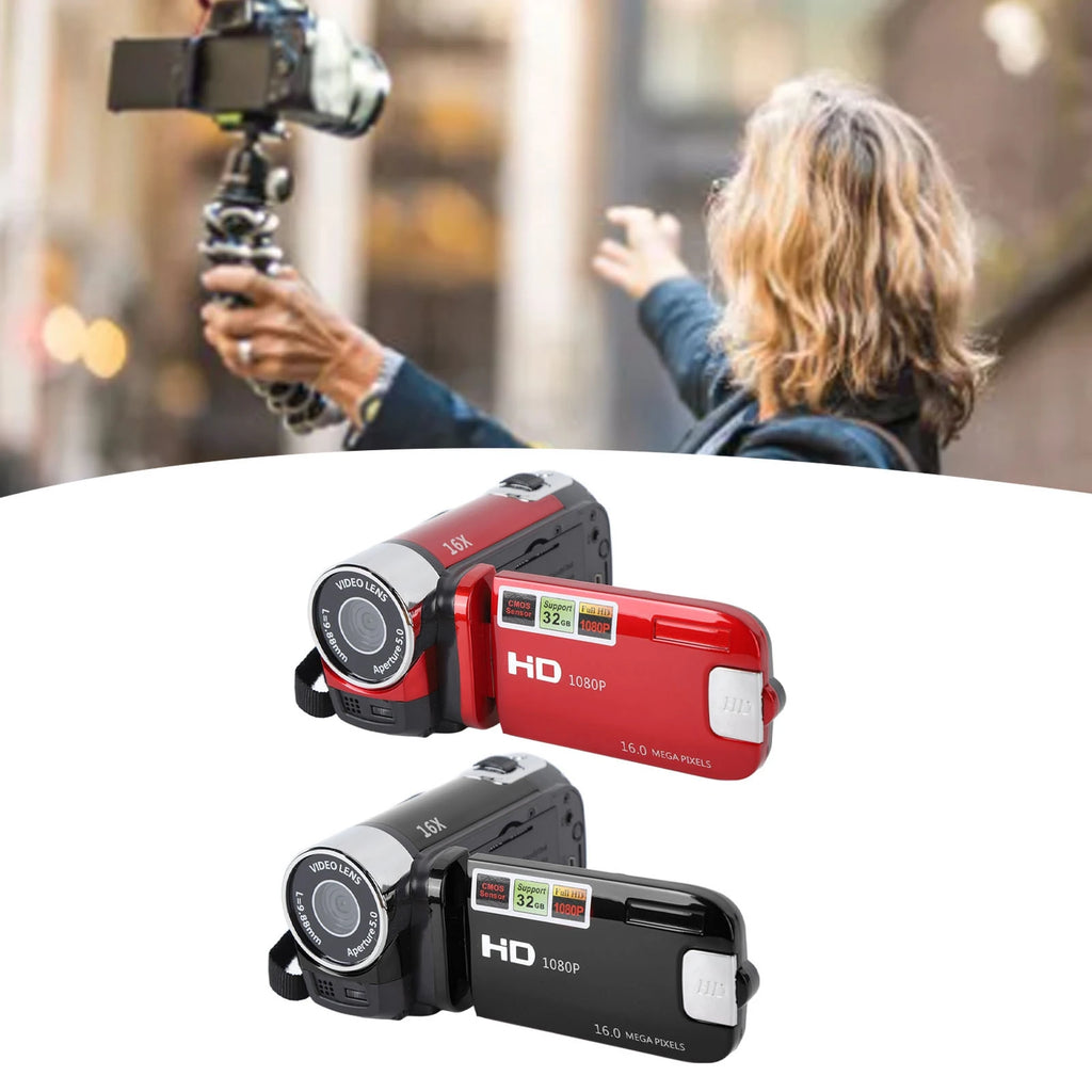 4K 48MP Ultra HD Digital Camcorder 2.7in 180° Rotatable Screen 16X Digital Zoom Video Camera for Vlogging Travel with USB Cable