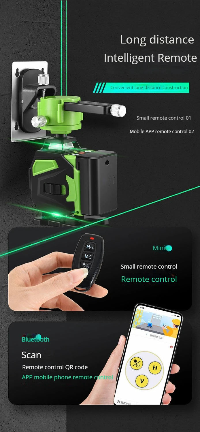 16 Lines Laser Level Green Line SelfLeveling 360 Horizontal And Vertical Professional Building Mini Laser Level