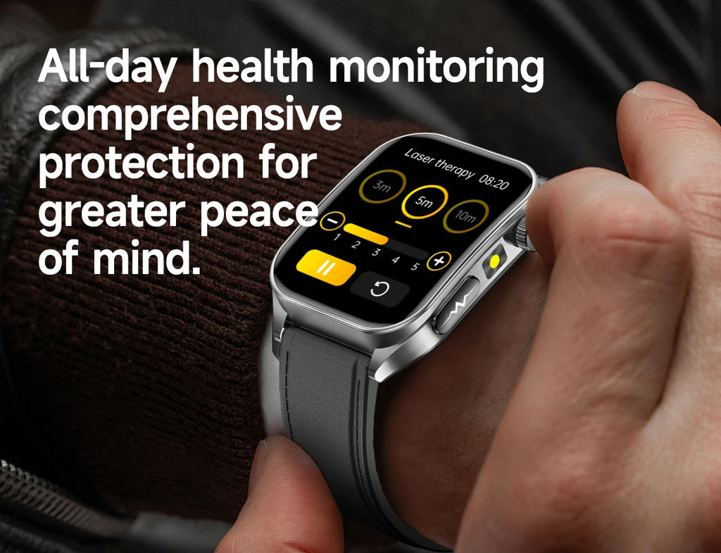 2026 m. Naujas dirbtinio intelekto mokslas Diagnostika EKG Sveikata Išmanusis laikrodis Vyrams Kraujospūdis Lipidai Šlapimo rūgštis Lazerinė terapija Sveikata Išmanioji apyrankė Vyrams