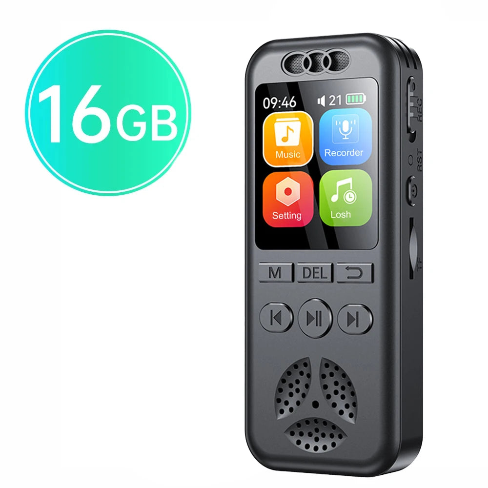 128 GB skaitmeninis balso įrašymo įrenginys, 1536 KBPS, profesionalus garso diktofonas, balsu aktyvuojamas garso įrašymas, WAV MP3 grotuvas susitikimams