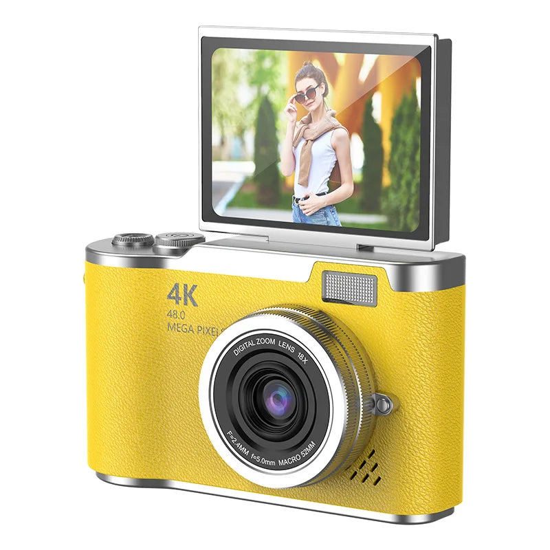 4K Digital Camera 48MP Kid Camera Autofocus Vlogging Camera 2.4inches Flip the screen 180 ° for Kid Adult Beginners Portable Cam