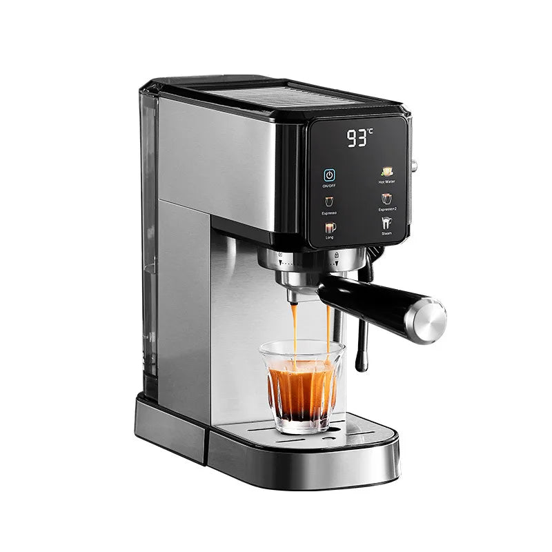 20Bar Touch Screen Espresso Machine, Stainless Steel Coffee Maker with Milk Frother Touch Screen BPA-Free & Easy Clean