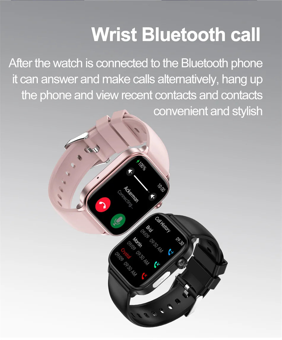 2025 m. naujas išmanusis laikrodis, kraujo lipidų, šlapimo rūgšties kiekio ir kraujospūdžio diagnostika, EKG ir PPG balso „Bluetooth“ skambučių sveikatos laikrodis