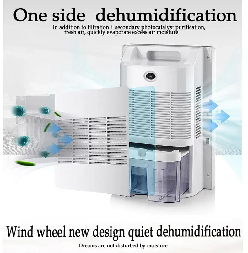 2025 New Dehumidifier Moisture Absorber Household Mute Bedroom Basement Remote Control Timing External Water Pipe